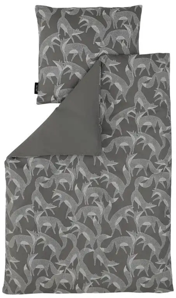 Billede af Baby sengetøj 70x100 cm - Grå fox - 2 i 1 design - 100% Økologisk bomuld